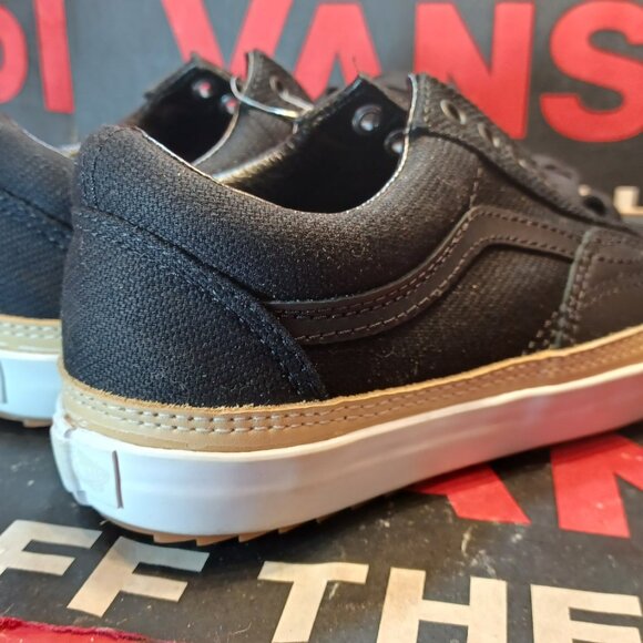 Vans Men's 7/Women's 8.5 Old Skool Overply Era Vamp Black Leather VN0A4U14XFZ - Picture 10 of 12